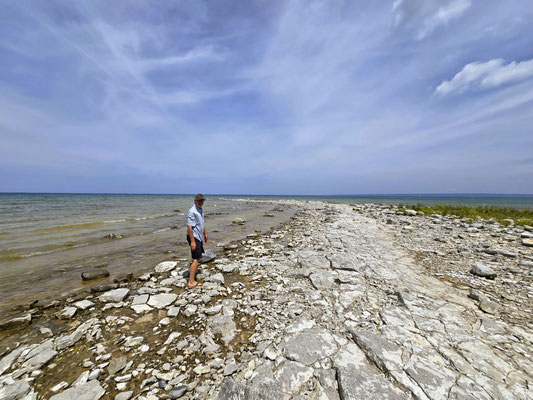 Steinige Ufer, aber keine Petoskey-Steine