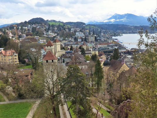Blick auf > Schirmerturm - Pulverturm - Allenwindenturm