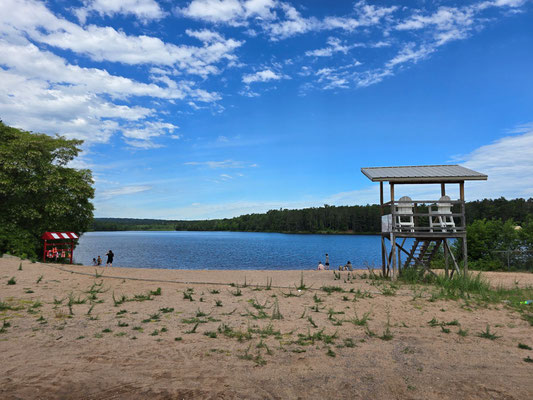 Camping-Badestrand am Stausee