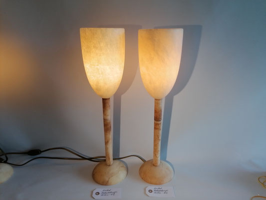 Unikat Alabasterlampen SOL, Fb. creme AL54C-82, AL54C-83, ca. 11,5x45 cm: 