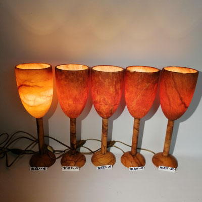Unikat Alabaster Lampe AL53T-16,18,19,20, (17verkauft)ca. 11,5 x 38 cm: 175,- € + 10,- € Versandkosten