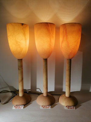 Unikat Alabasterlampen AL54TD-23, AL54TD-24, AL54TD-25: je 45 x11,5 cm. Bereits verkauft
