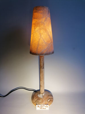 Unikat Alabasterlampen AL59T Alabasterlampe Sombrero, mittel, Fb. terra, ca. 11,5 x 38 cm