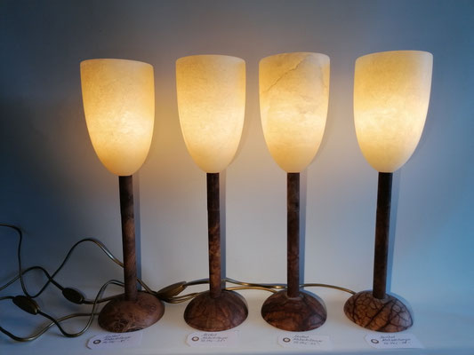 Unikat Alabasterlampen SOL, Fb. creme, AL54C-30, Al54C-31, AL54C-33, AL54C-34, ca. 11,5x45 cm: 