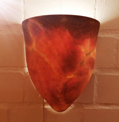 Unikat Alabaster Wandlampe Bonita groß, AG23TB-23, Fb. terra, 30 x 25,5 cm: 259,- €, Sonderpreis, 2. Wahl: 159,- € ( kleine Blessur ) Weitere Fotos möglich. 207,- €