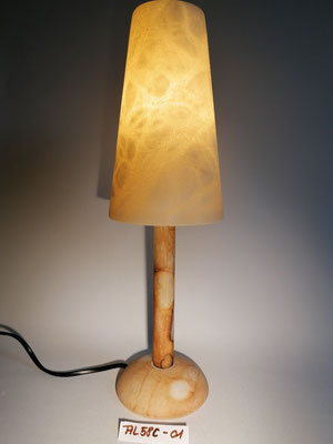 Unikat Alabasterlampen AL58C Alabasterlampe Sombrero, klein, Fb. creme, ca. 11,5 x 38 cm. Bereits verkauft.