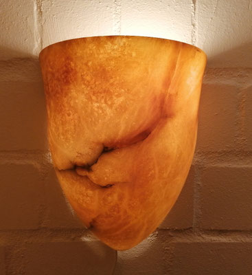 Unikat Alabaster Wandlampe Bonita groß, AG23T-31, Fb. terra, 30 x 25,5 cm: 259,- €