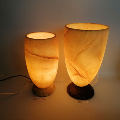 Unikat Alabasterlampe AL15C: 179,-€ verkauft, AL19T-1 ca. 15x28 cm: 249,- €