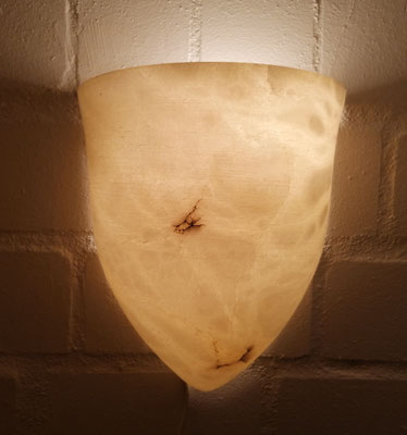 Unikat Alabaster Wandlampe Bonita groß, AG23CG-51, Fb. creme, 30 x 25,5 cm: 259,- €