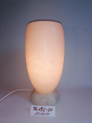 Unikat Alabasterlampe AL15C, Fb. creme, ca. 12,5 x 24 cm: 