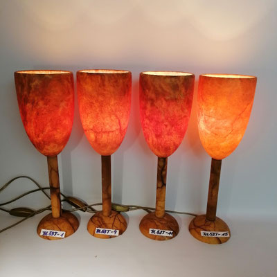 Unikat Alabaster Lampe AL53T-1,9, (11+15 verkauft) ca. 11,5 x 38 cm: 175,- € + 10,- € Versandkosten