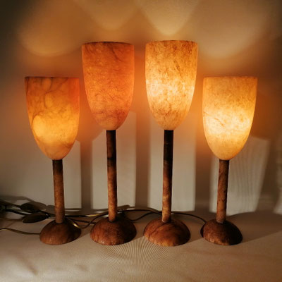 Unikat Alabaster Tischlampe AL53T: 175,-€/Stk.,AL54T: 179,-€/Stk, AL54T:179,- €/Stk., AL53T: 175,- €/Stk.