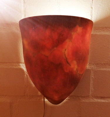 Unikat Alabaster Wandlampe Bonita groß, AG23TB-21, Fb. terra, 30 x 25,5 cm: 259,- €, Sonderpreis 2. Wahl:159,- € ( kleine Blessur ) Weitere Fotos möglich. 207,- €