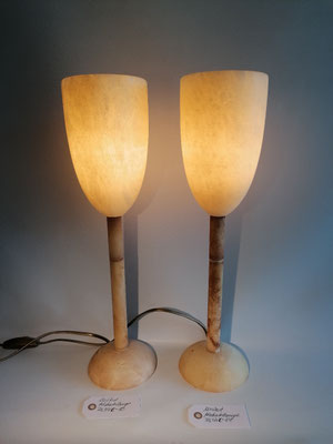 Unikat Alabasterlampen SOL, Fb. creme AL54C-80, AL54C-81, ca. 11,5x45 cm: 