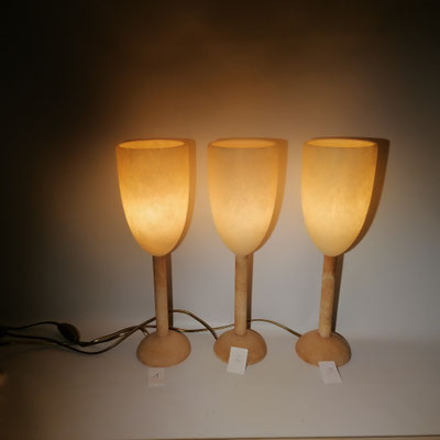 Unikat Alabasterlampen SOL, Fb. creme, AL53C-1, AL53C-2, AL53C-3, 11,5 x 38 cm: 