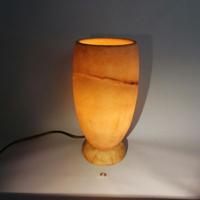 Unikat Alabasterlampe AL15T, Fb. terra, ca. 12,5 x 24 cm: 