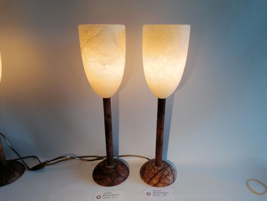 Unikat Alabasterlampen SOL, Fb. creme, ca. 11,5 x 45 cm