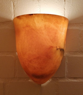 Unikat Alabaster Wandlampe Bonita groß, AG23TB-29, Fb. terra, 30 x 25,5 cm: 259,- €, Sonderpreis 2. Wahl: 207,- €