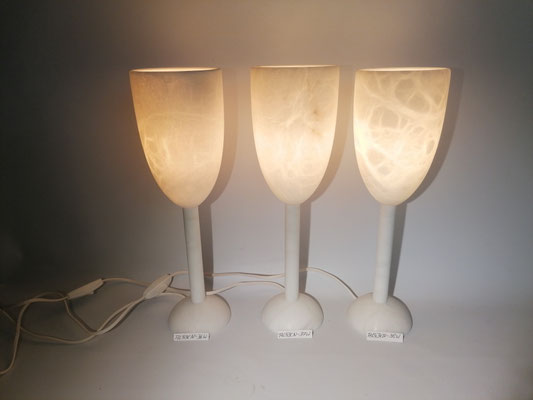 Unikat Alabasterlampe AL53CN, Fb. weiß, ca. 11,5 x 38 cm