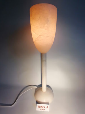 AL54CN Alabaster Tischlampe, Fb. creme/creme, ca. 11,5 x 45 cm