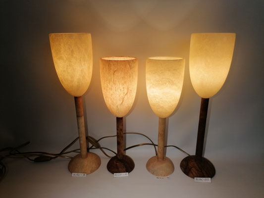 Unikat Alabasterlampen AL54C, AL53C, AL53C, AL54C