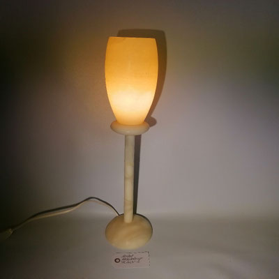 Unikat Alabasterlampe AL14CN-2, Fb. creme, 10,5x45 cm: 