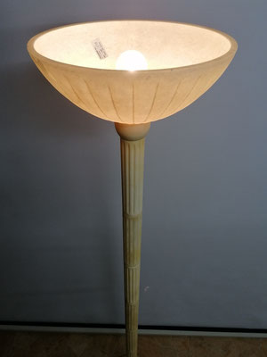Stehlampe Alabaster, AL06C, creme, 180x32cm, Fuß komplett aus Alabaster, mit Dimmer.