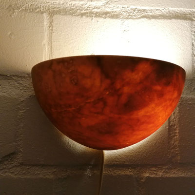 Unikat Alabaster Wandlampe Lindo klein, AL73T-23, Fb. terra, 12 x 23,5 cm: 159,- €