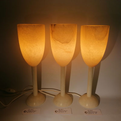 Unikat Alabasterlampen SOL AL53CN-8, AL53CN-9, AL53CN-10, Fb. creme/creme11,5 x 38 cm: 