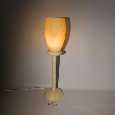 Unikat Alabasterlampe AL14CN-1, Fb. creme, 10,5x45 cm:  