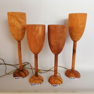 Unikat Alabaster Lampe AL54T-8,9, ca. 11,5 x 45 cm, AL53T-8,9, ca. 11,5 x 38 cm: 175,- € + 10,- € Versandkosten