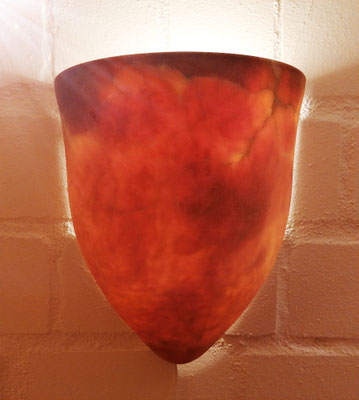 Unikat Alabaster Wandlampe Bonita groß, AG23T-22, Fb. terra, 30 x 25,5 cm: 259,-€,- €
