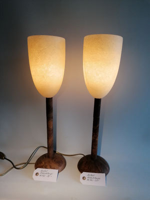 Unikat Alabasterlampe SOL, Fb. creme AL54C-30, AL54C-31, ca. 11,5 x 45 cm: 