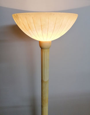 Unikat Stehlampe Alabaster, AL06C,creme, 180x32cm, Fuß komplett aus Alabaster, mit Dimmer. 719,- €