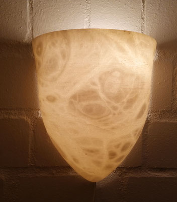 Unikat Alabaster Wandlampe Bonita groß, AG23CG-54, Fb. creme, 30 x 25,5 cm: 199,- €