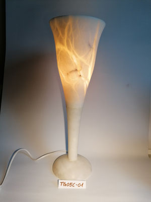 Unikat Alabasterlampen TG05C-1, Venus groß, Fb. creme, ca. 14,5 x 42 cm: 