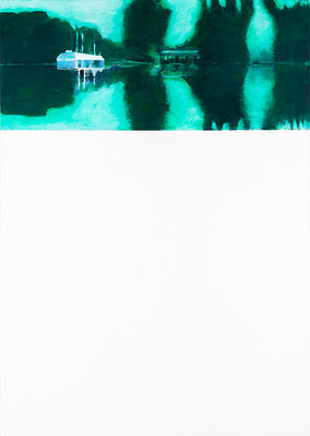 Etang. Acrylique et huile / toile. 162/114cm. collection privée