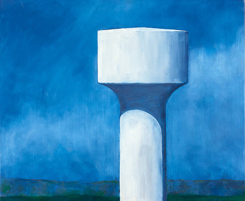 Château d'eau bleu. huile/toile. 54/65cm