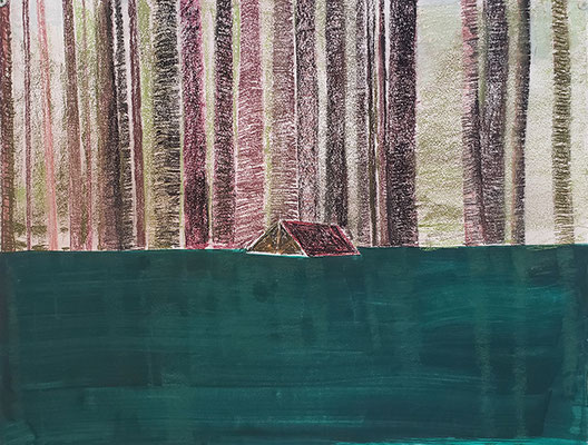 sans titre.acrylique/papier.50/65cm.