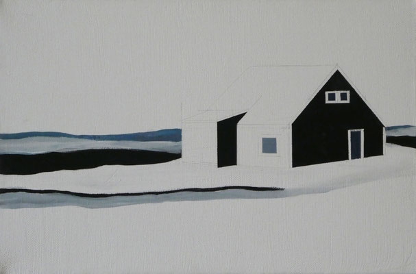 sans titre.Huile et acrylique sur toile. 27x41 cm. 