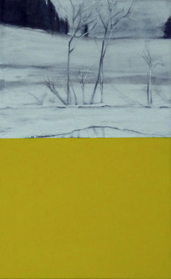 Jaune. acrylique et huile/toile. 61/38cm.