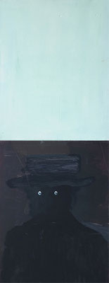 sans titre. Huile et acrylique/toile. 2x 41/33 cm.