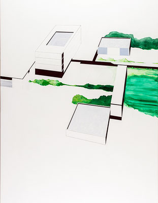 Achitecture.  acrylique/toile.200/150cm