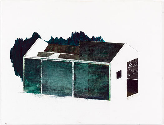 Maison. huile et acrylique/toile.50/65cm