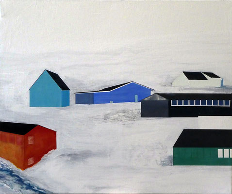 Groenland.acrylique et huile/toile. 54/65cm.collection privée