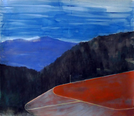 Park. huile et acrylique/papier. 120/150cm