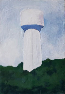 Château d'eau. Acrylique/toile. 15/11,5 cm. collection privée