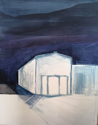 s.titre. huile et acrylique/toile. 85/72 cm