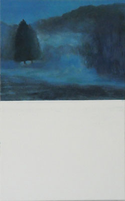 Blanc. acrylique et huile/toile. 61/38cm. collection privée