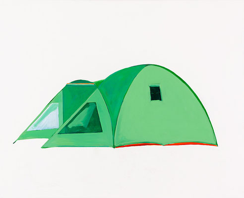 Tente verte. Acrylique/toile. 80/100cm